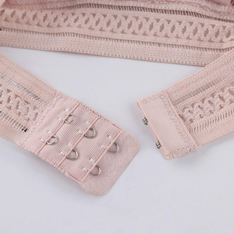 Women Lace Wire Free Sports Bra Beauty Back Comfortable Skin Stretch Triangle Cup Padded Bra