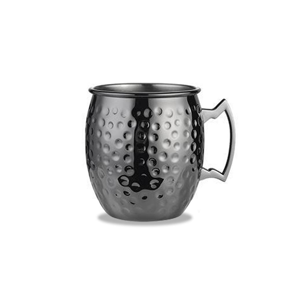 Leeseph Moscow Mule Mugs, Hammered Copper Cups with 304 Stainless Steel Lining, for Cold Drinks, Beer, Wine, Bars, Parties, Gift