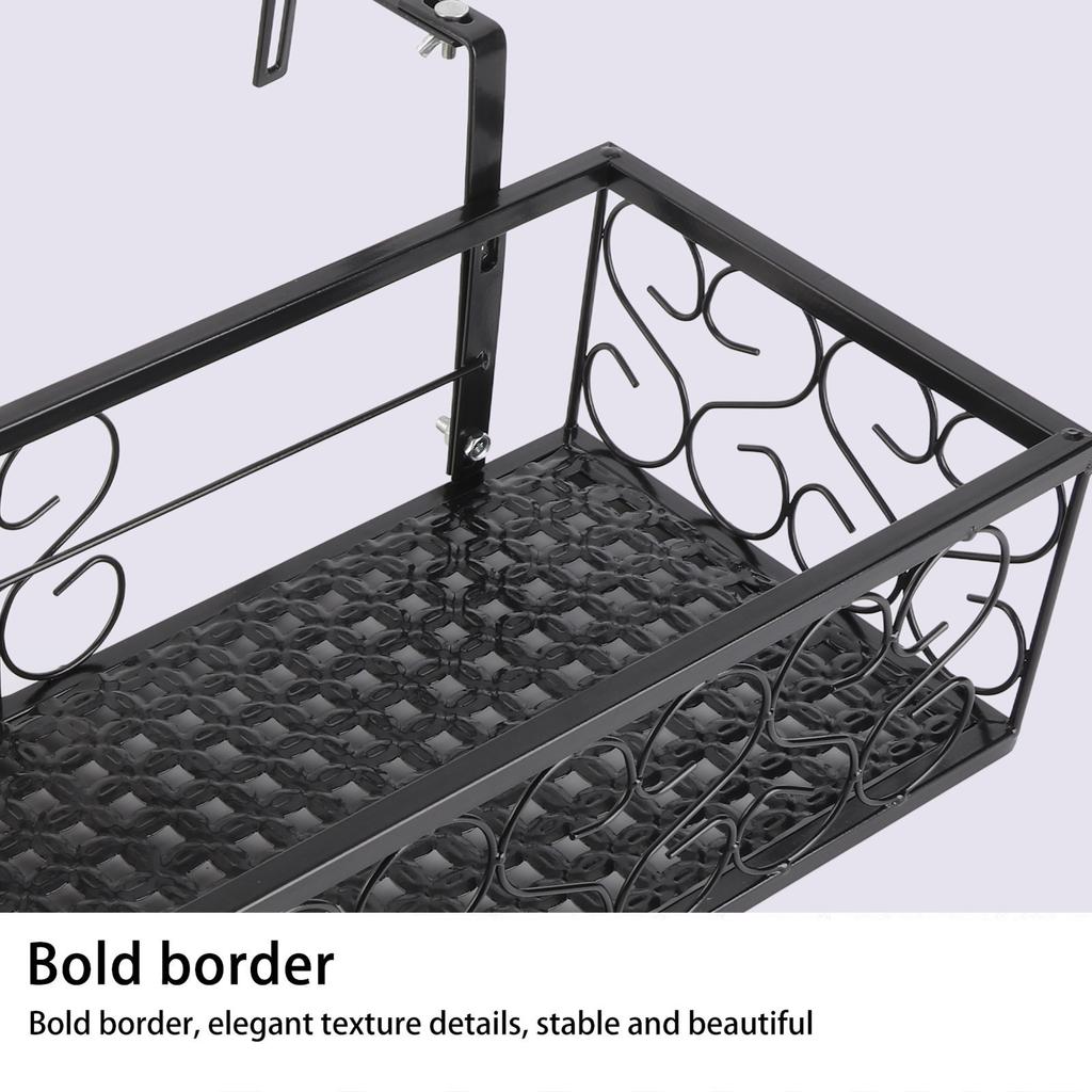 Balcony Flower Shelf Railings Hanging Windowsill Succulent Flower Shelf Flower Pot Wrought Iron