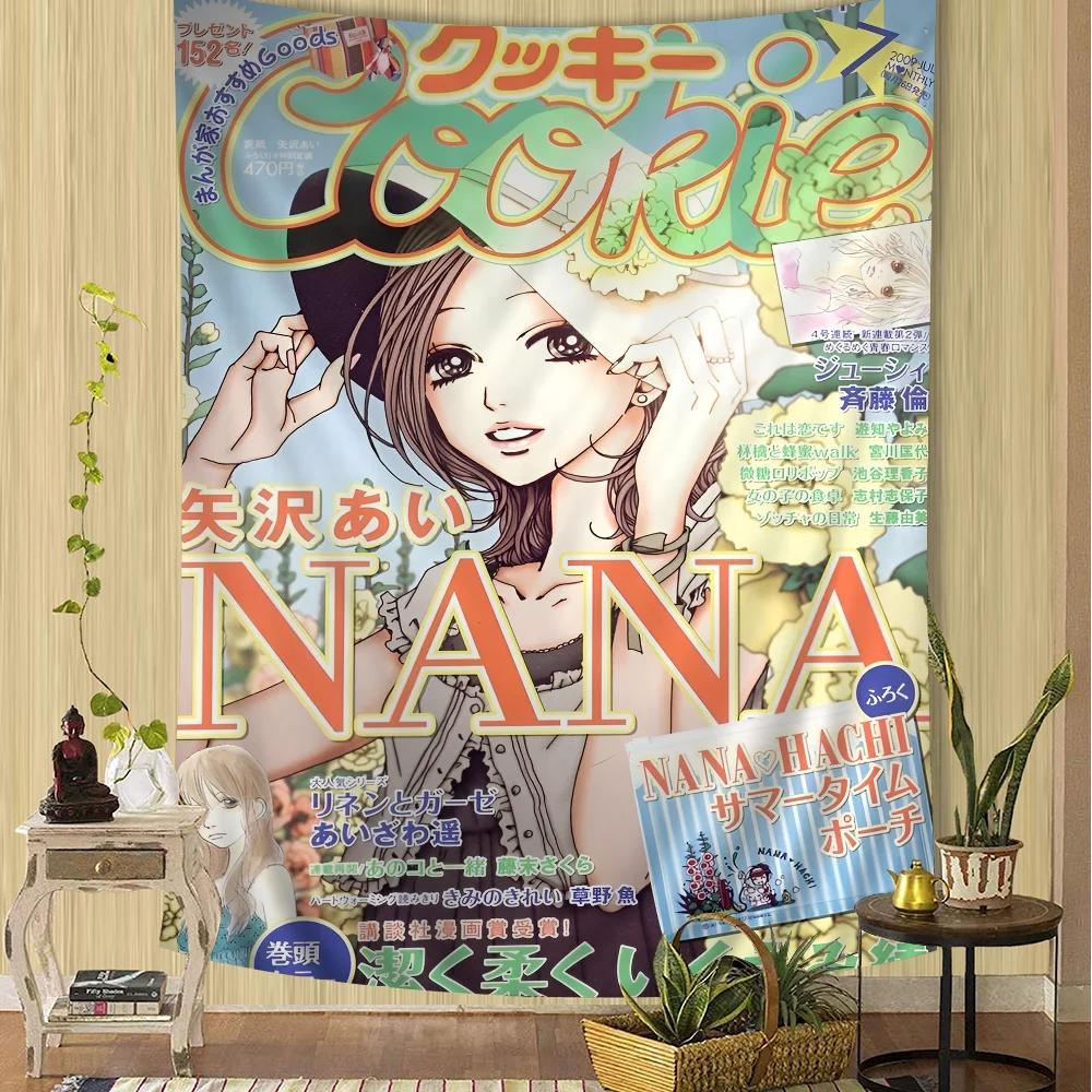 NANA Anime Wall Tapestry Decor Banner with Stylish Punk Character Art Chic Room Accent for NANA Alternative Anime Aesthetic