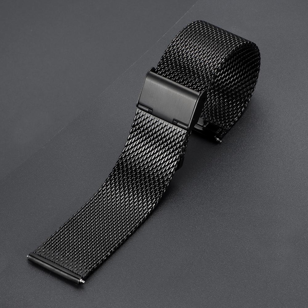 18mm 20mm 22mm Universal  0.8mm Milanese Watchband Quick Release Watch Band Mesh Stainless Steel Strap Wrist Belt Bracelet