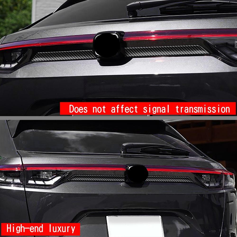 For Honda HRV HR-V Vezel   Exterior ABS Carbon Fiber Rear Door Trunk Strip Tailgate Edge Moulding Trims Cover