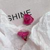 2024 Irregular Heart Stud Earrings - Niche Sweet Luxury, Non-Pierced Ear Clips for Women