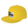 Fashion Bulldog Santa s Reindeer Flat Brim Sun Hat  Vintage Washed Denim Hat Caps Unisex