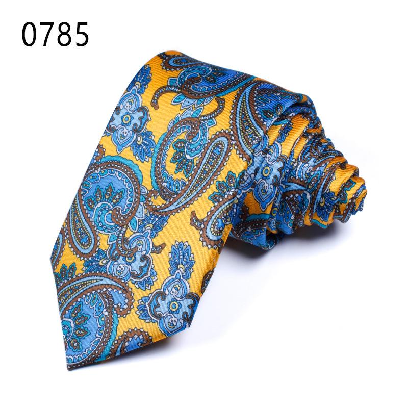 Cravată cu flori de caju Mătase imitație Cravată pentru bărbați Mătase poliester Cravată imprimată