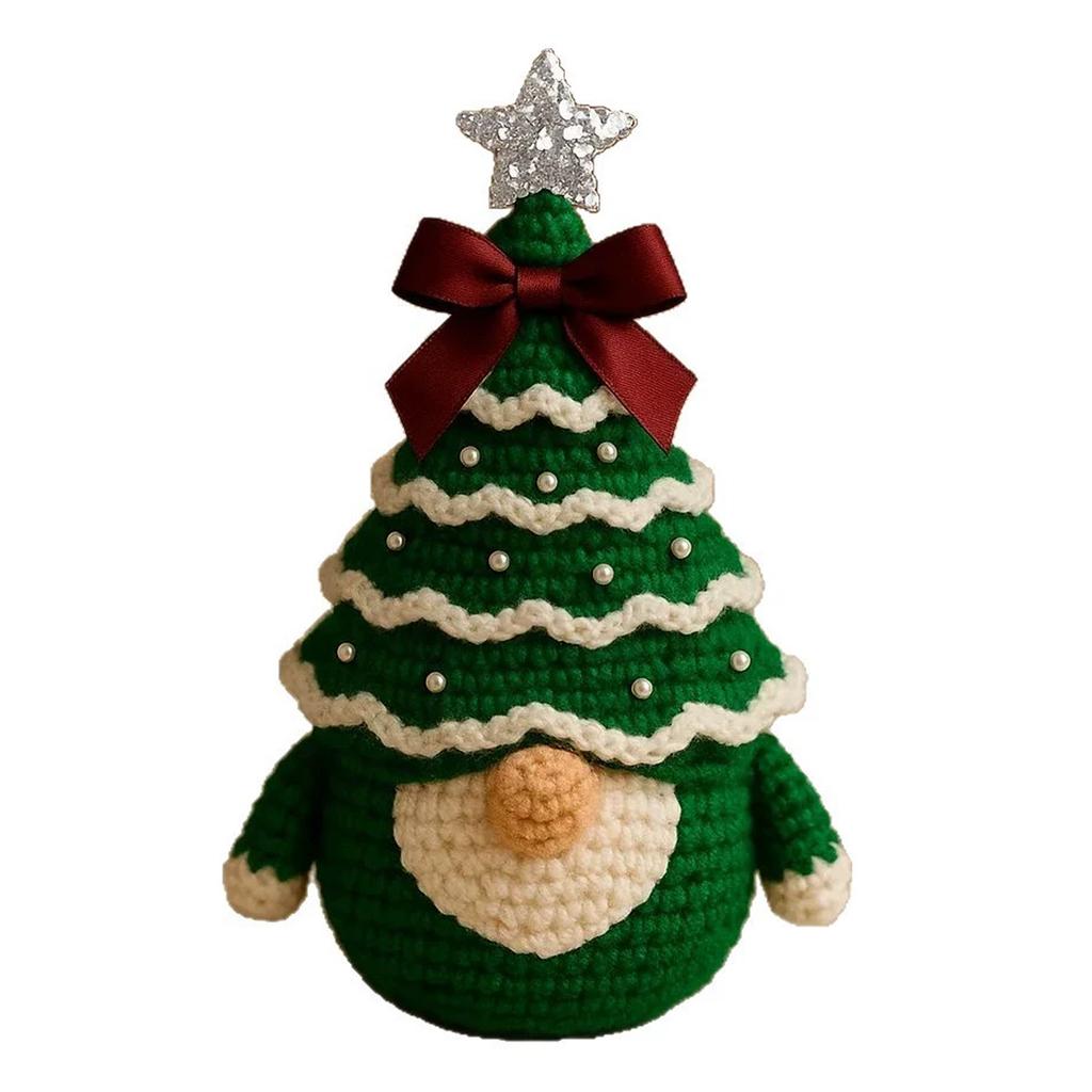 Weihnachts Häkelset Materialpaket Häkelanfänger-Set DIY Handwerk Stricken Weihnachtsbaum Wichtel Set Festival Weihnachtsdeko