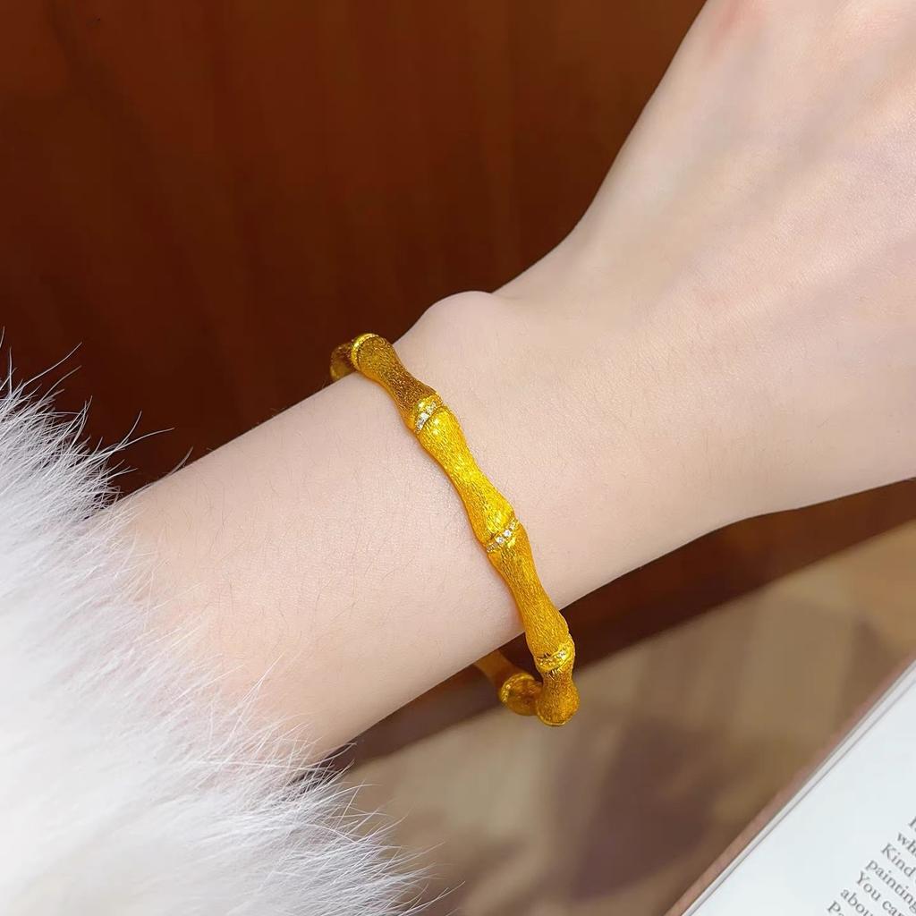 Brushed Bamboo Open Bracelet Jiaosheng Bracelet Accessories