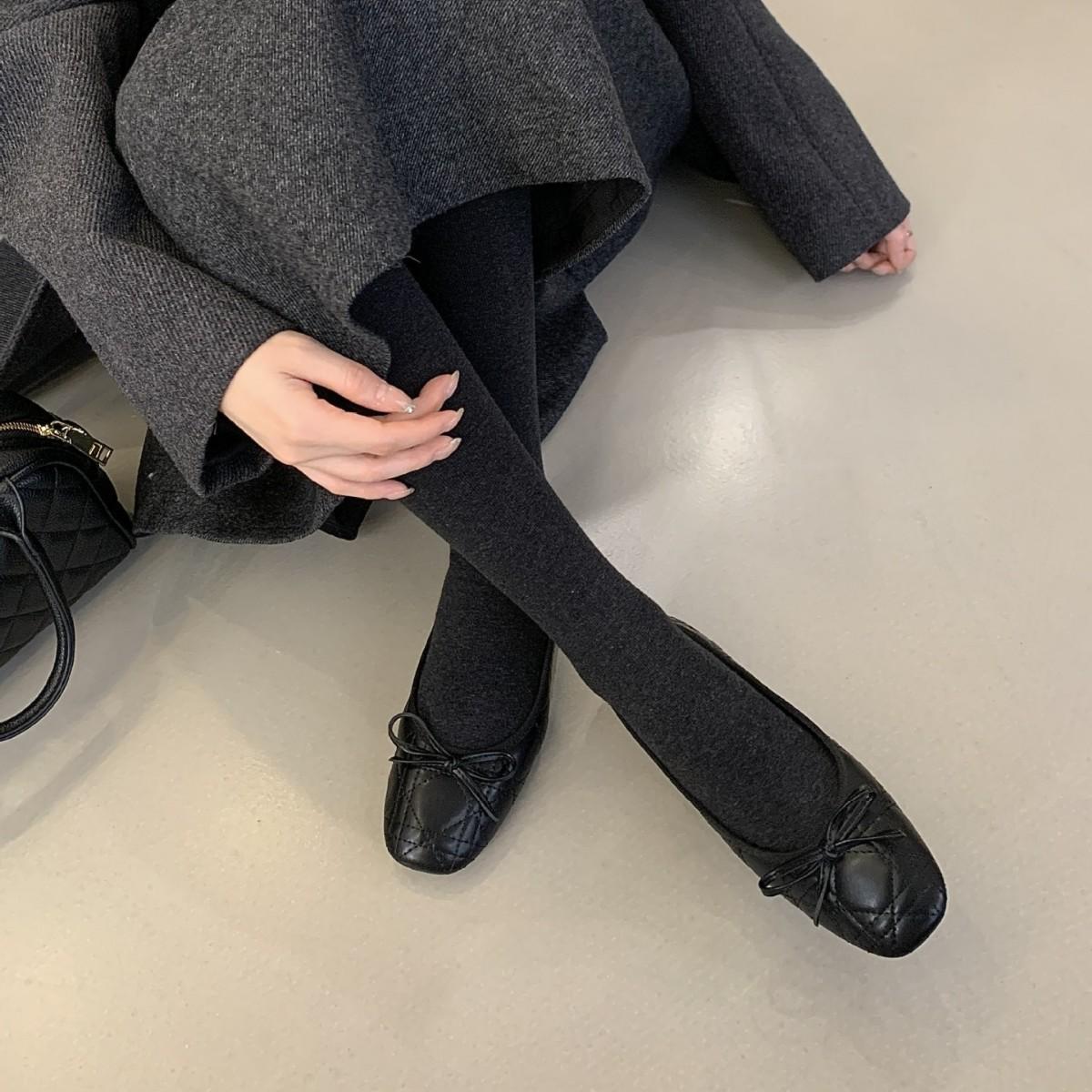 

Inner height increase French small fragrance Mary Jane single shoes women s shoes black commuter shoes ballet evening shoes 39 чёрный