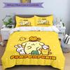 Pompom Purin Friends Print 3Pcs Bedding Setduvet Cover With 2 Bedropillowcase Home Birthday Gift