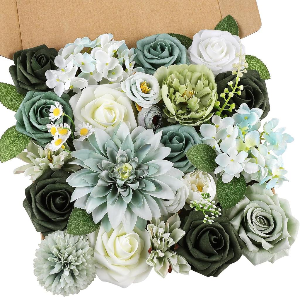 Simulation Flower Box Diy With Flower Pole Rose Box Hand Bouquet Wedding Christmas Home Decoration