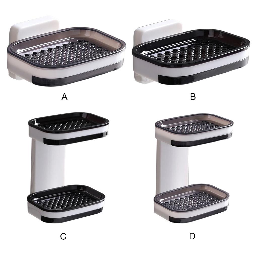 Wall Mounted Sponge Organizer Moisture-proof Water Draining Tray Storage Box Bathtub Organizing Case Container for Bathroom