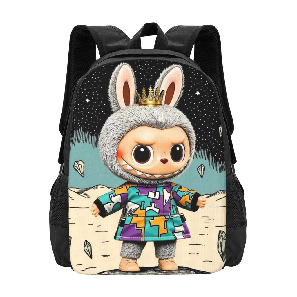 Backpack Student Full Print Schoolbag Cartoon Animation Large Capacity Wear-Resistant Backpack