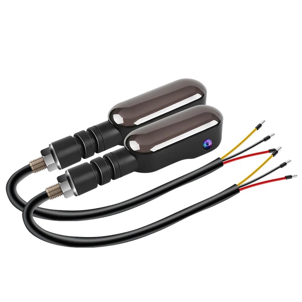 Motorcycle LED Turn Signal Lamp Projection Lamp Sequential Flowing Flash Indicator Lights Running Light Front Rear Signal Light