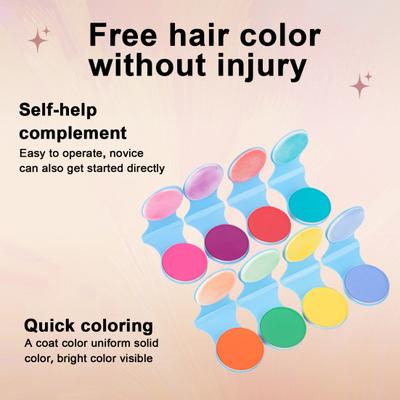 Yousheng 1/8Pcs 8 Colors Temporary Hair Chalk Washable Disposable Hair Dye Pressed Powder Single Color Men Women Hair Coloring Powder Box