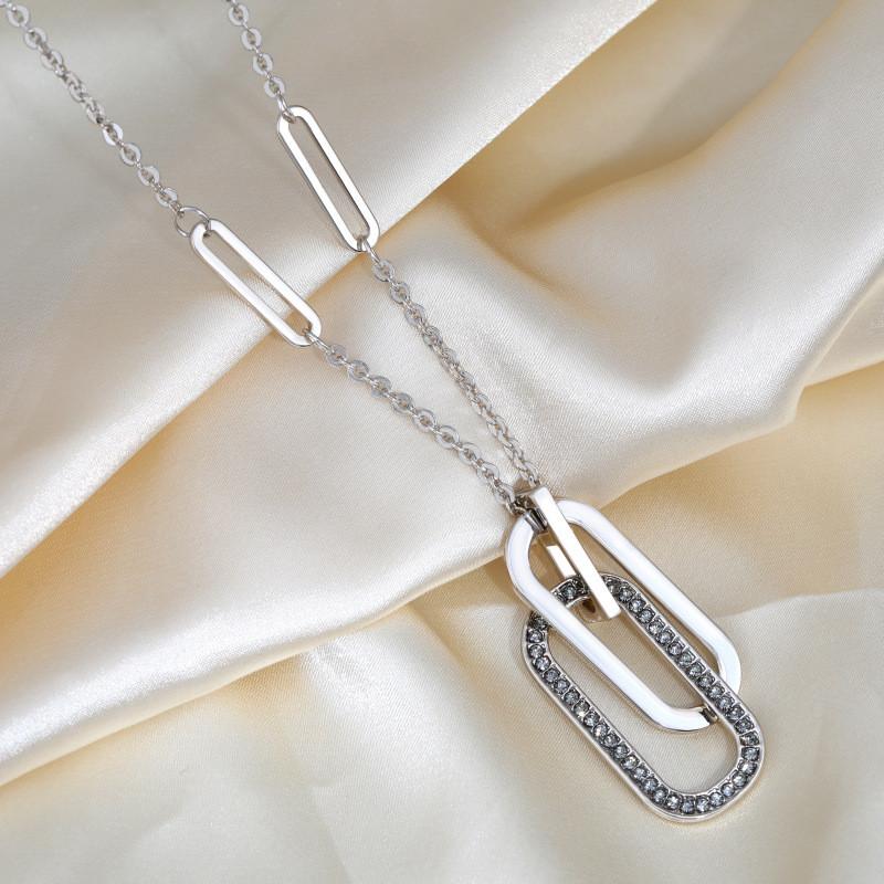 Trendy Korean Fashion Geometric Necklace Ideal For Autumn And Winter Outfits