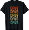 Dave Gifts Vintage Retro Black T-Shirt Gift Unisex T-Shirt