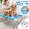 Supporto da Bagno per Animali in Acciaio Inossidabile con -Antigraffio -Imbracatura e Supporto per Toelettatura Cani per Lavaggio e Taglio Unghie