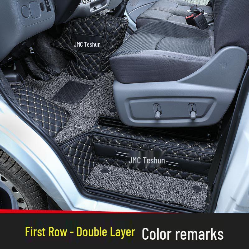 JMC Teshun & Ford 3-Seater Front Foot Mats - Special Modified Style for 6-Seaters, Decorative Interior Accessories