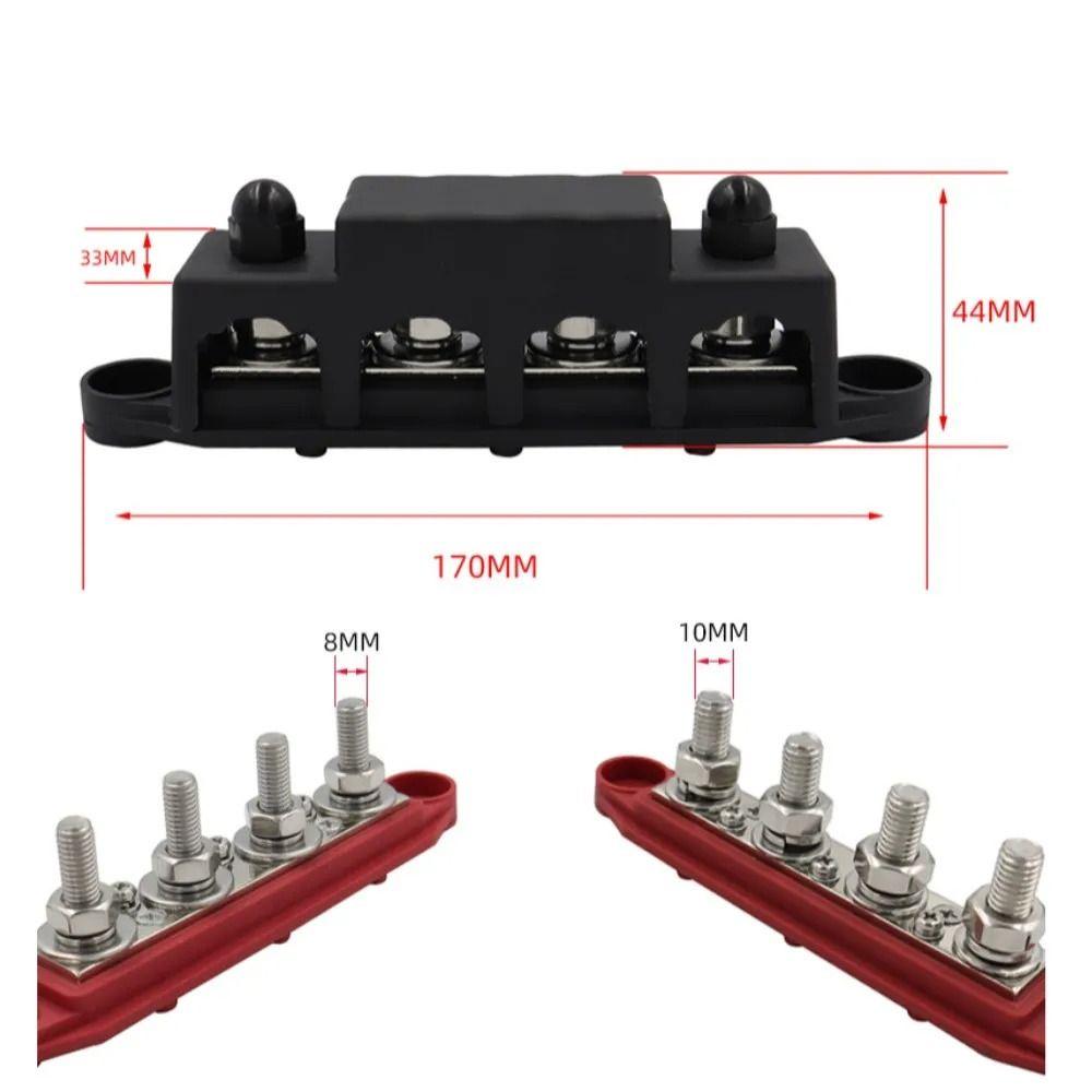 Insulation Base Power Distribution Blocks 4 Studs Studs Junction Block Screws Terminals  RV