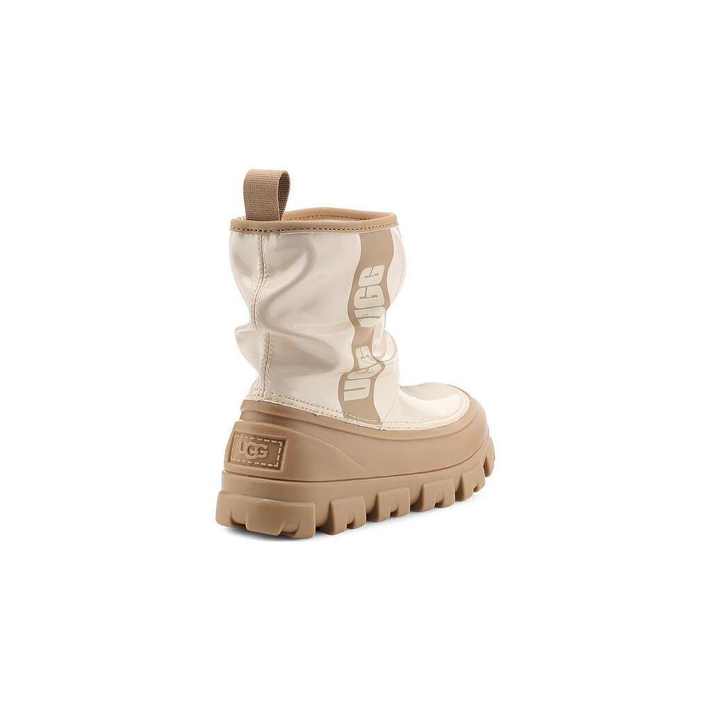 UGG Fashion Thick Sole Slip-On Mid-Calf Boots Kids boots Mustard-Seed Jasmine-White 1143697-MSJS