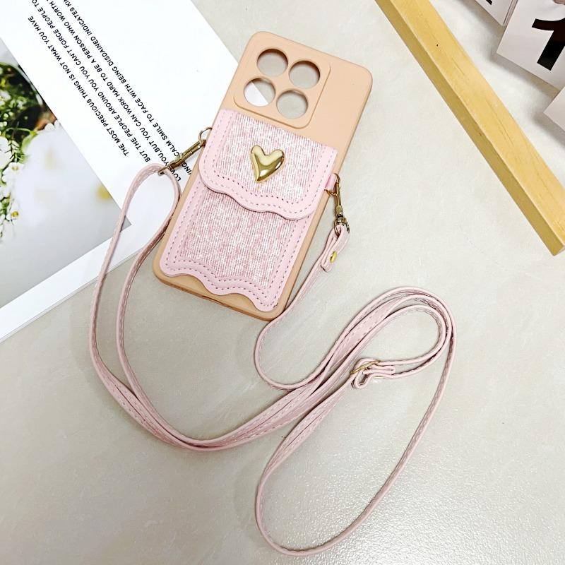 

Love Wallet Bag Case for Samsung Galaxy S25 Ultra S23 S22 Plus S20 S24 FE A17 A16 A56 Crossbody Leather Lanyard Neck Strap Cover Galaxy S25