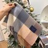 Xiaohongshu Popular Cherry Red New Year'S Red 100% Wool British Versatile Scarf Women'S And Men'S Cashmere Warm Scarf