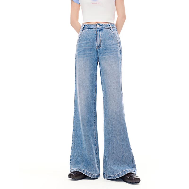 Ledin Lyocell Tencel Washed Flared Denim Jeans