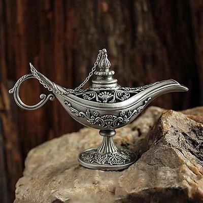 Sprookje Aladdin Magische Lamp Gekleurd Is Klaag Lampen Pot Genie Lamp Vintage Retro Speelgoed Voor Kinderen