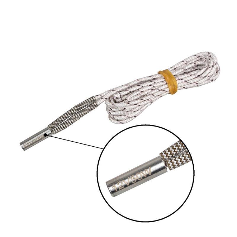 1M Heating Tube 6*20mm 12V 24V 50W Ceramic Cartridge Heater Reprap Mendel for Hotend Cable Printhead Induction Heater Element
