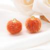 10pcs Plush Fur Covered Ball Beads Charms Pompom Beads Pendant for DIY Necklace Earring Bracelet Pendant Jewelry Making Supplies
