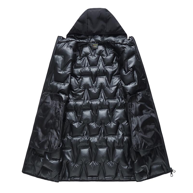 Heren Grote Maat Gewatteerd Vest met Capuchon, Halflang