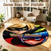 Round Rug Custom NameMiraculous Ladybug Pattern Non Slip Carpet Home Floor Decor