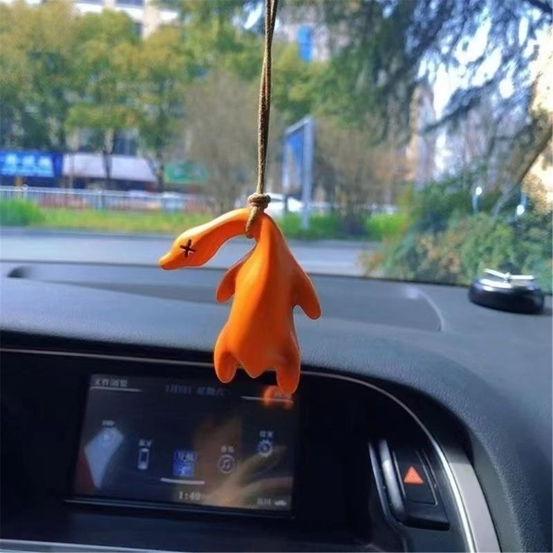  Color Changing Duck Pendant with Sunshine  Discoloration Effect Hanging Pendant for Car Rearview Mirror Decoration