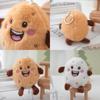 Cute Cartoon Smile White Brown Potato Plush Doll Pendant For Gift Children