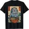 Niedliche Kawaii Gamer Katze Lustiges Ramen Retro Japanische Katze Gaming T-Shirt