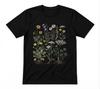 Wildflower Botanical Garden Flower Nature Graphic Unisex Black T-shirt