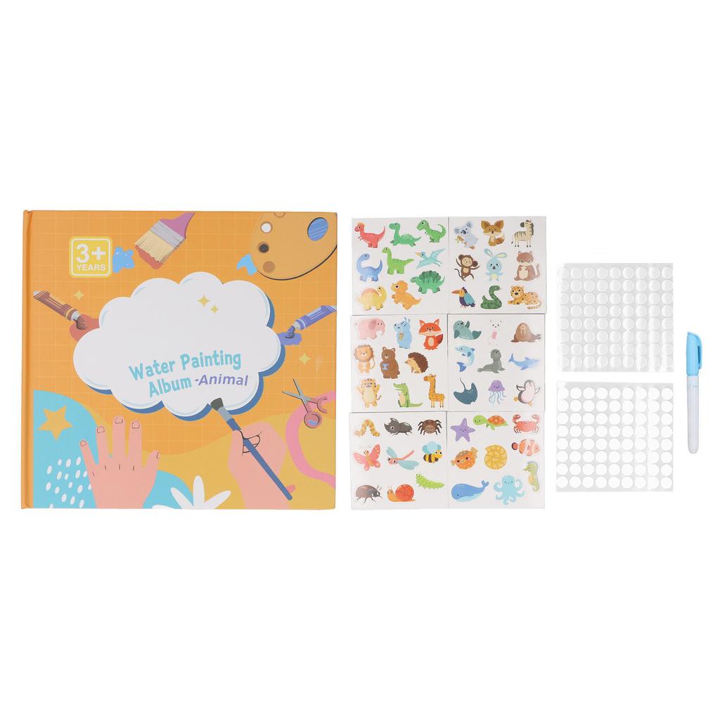 Water Coloring Book Reusable Water Doodle Book Children Early Learning Educational Toy for Home Trav