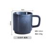 Creativity Vintage Ceramic Coffee Mugs 300ml Sesame Glazed Cups with Handle Home Drinkware Tumbler Cup Kawaii Mug Cute Cup