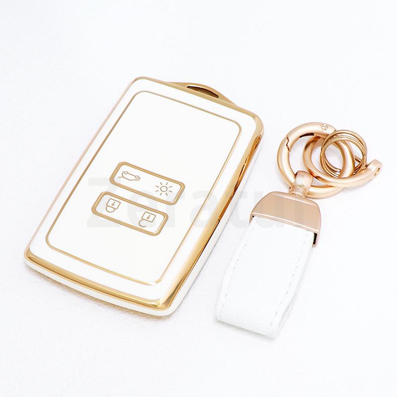 For Renault Kadjar Koleos Megane 4 Talisman Arkana Dacia Sandero Espace 5 Captur Tpu Shell Fob Holder Car Key Case Cover