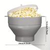 1pc Microwave Popcorn Maker-3L Large Capacity,Foldable Silicone Bowl,BPA-Free & Dishwasher Safe, Perfect for Family Movie Nights