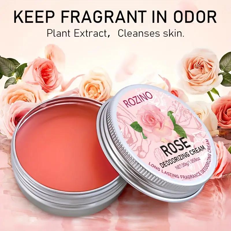 Deodorant Cremă de Corp cu Trandafir, Extras din Plante, Delicat, Portabil Non lipicios