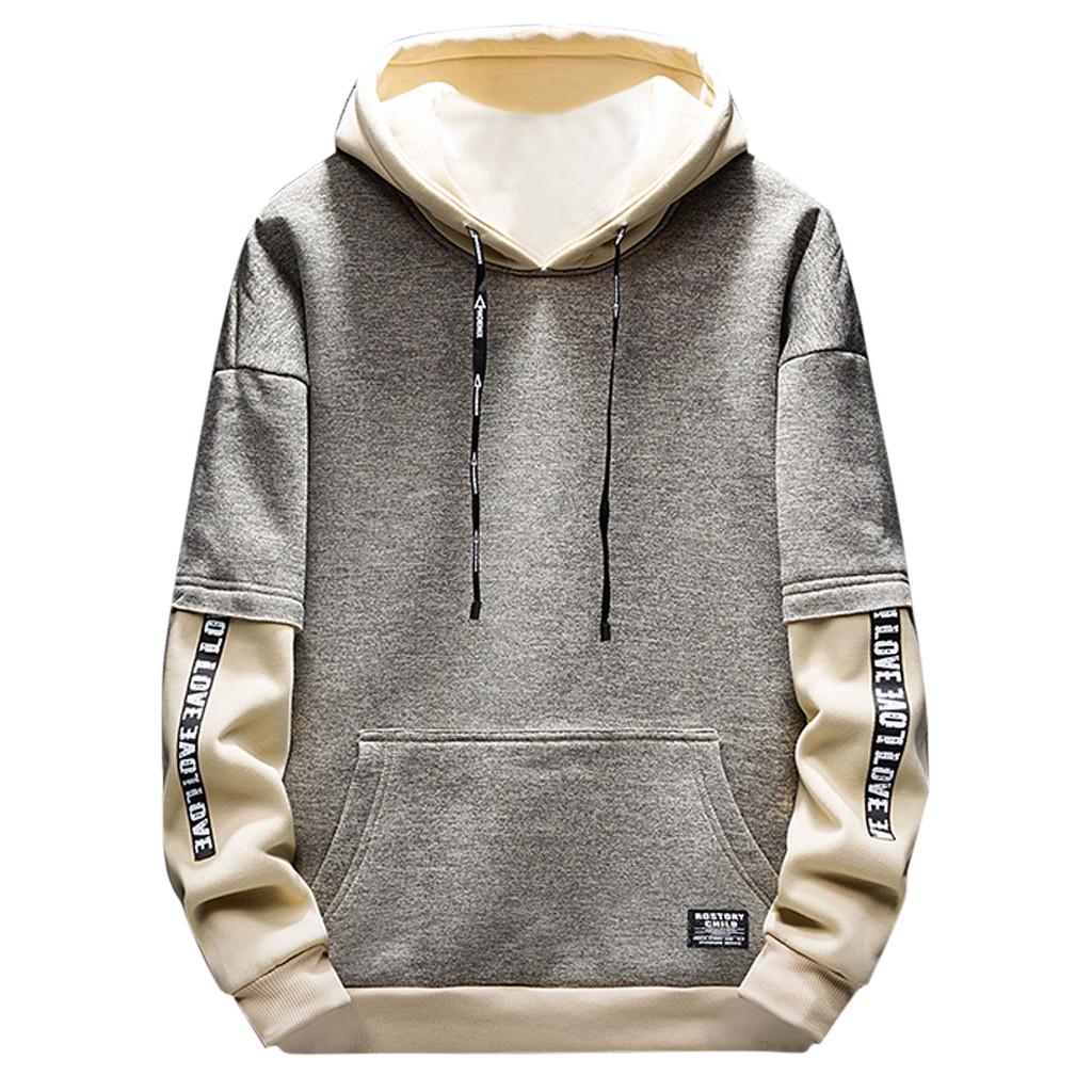 patchwork hoodie mens