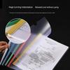 Transparent Thickened Plastic Test Paper Storage Clip File Binder File Protective Folder Transparent Pull Rod Insert Book Holder Transparent Folder
