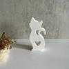 3D Love Cat Silicone Candle Molds Standing Cat Crafts Plaster Resin Cement Mold DIY Cats Candlestick Aromatherapy Gypsum Mould