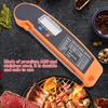 LCD Digital Food Thermometer with Foldable Probe Kitchen Cooking BBQ Grill Temp Tester Black