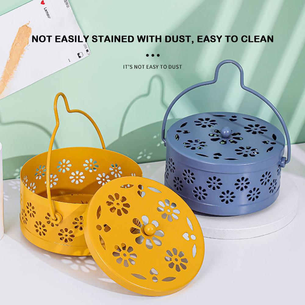 Cover Mosquito Coil Tray Holder Anti-fire Mosquito-repellent Holder Portable Incense Burner