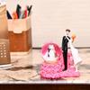 Couple – Couple Romantique Boule de Verre Miniature Statue Pièce d'Exposition, Cadeau de Mariage Parfait pour les Couples, Mari & Femme