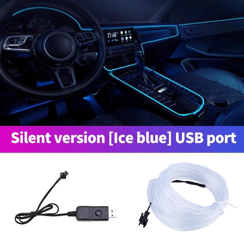 

Car interior noise free, car cold light line ambient light, car USB ambient light strip, LED wireless decoration without wiring 1 M