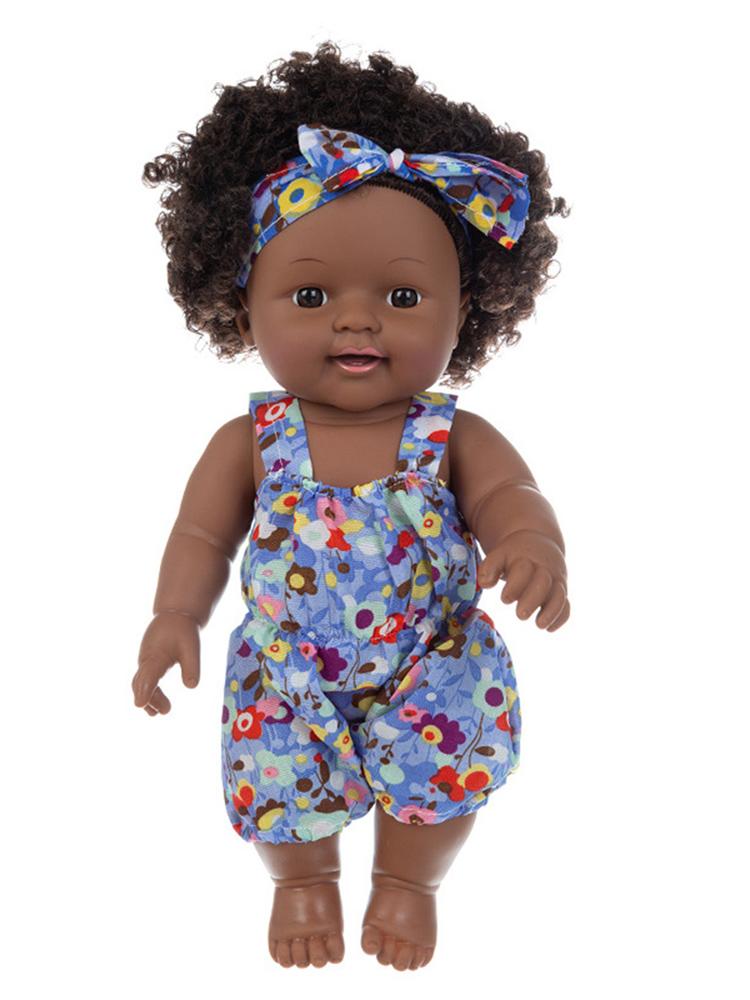 Doll Toy 30cm Curly Hair Lifelike Soft Baby Doll Toy Play Set for Kids for Home