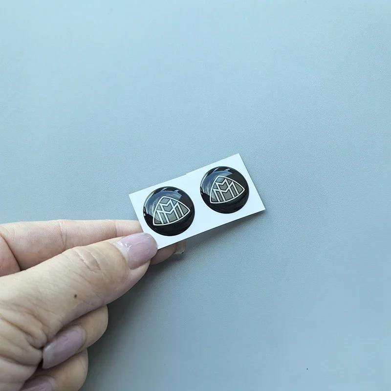 

Car Sticker 2025 For Benz 11mm 14mm 20mm 25mm 30mm 5cm Round Crystal Epoxy Car Emblem Sticker for Mercedes Benz Maybach Key Shel Maybach Black